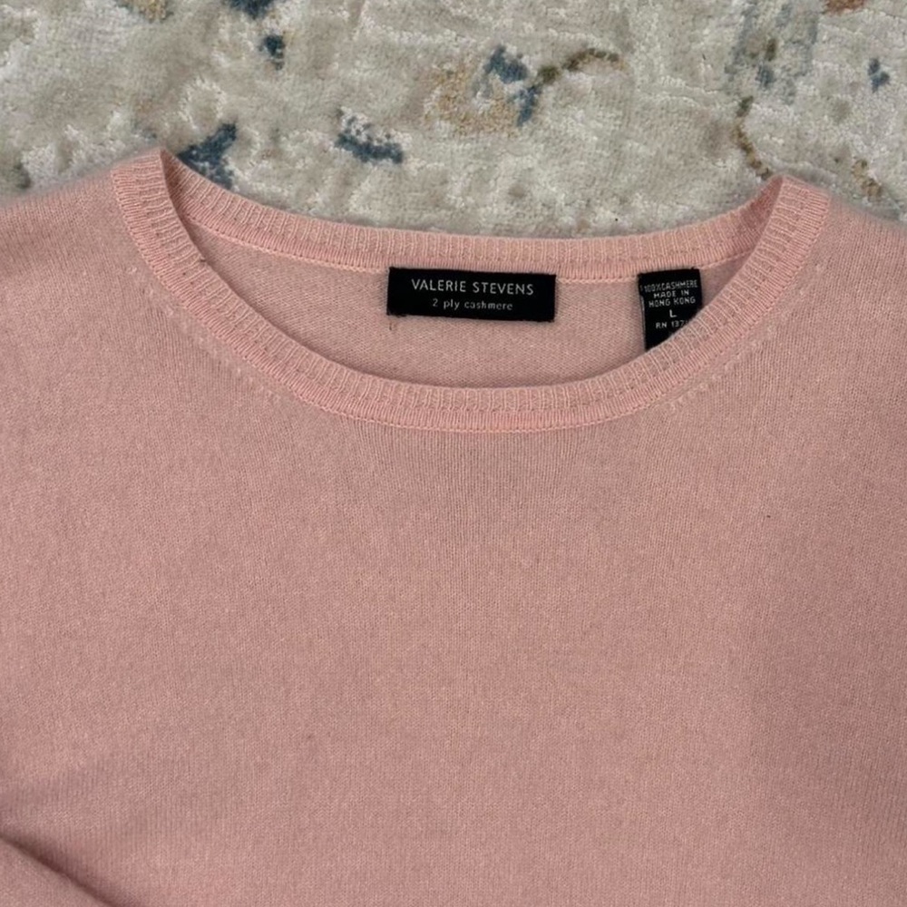 Valerie Stevens Soft Pink Cashmere Sweater